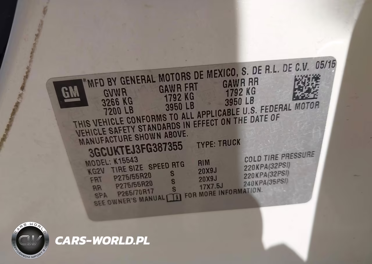 2015 Chevrolet Silverado 1500 High Country VIN:3GCUKTEJ3FG387355 - 9