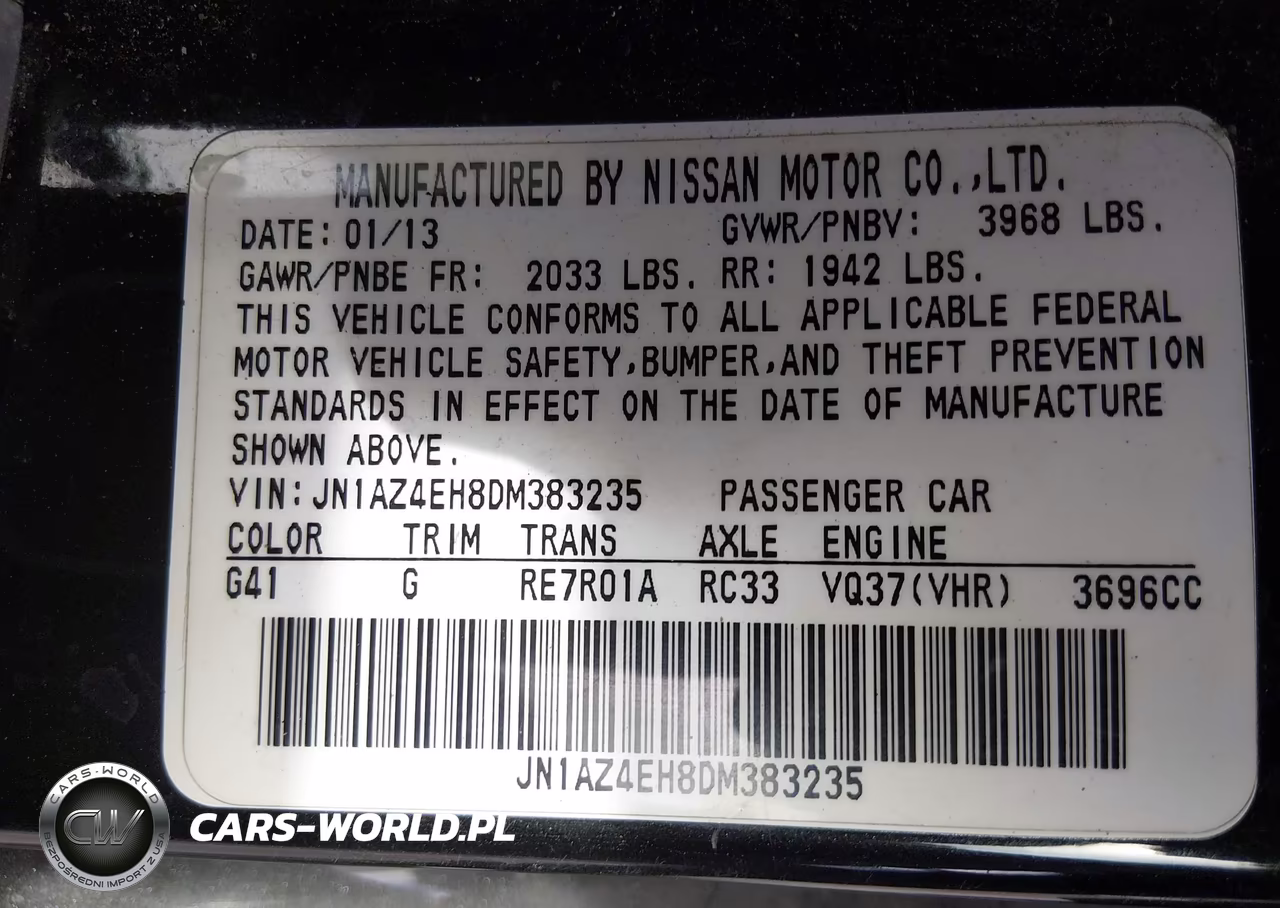 2013 Nissan 370Z Touring VIN:JN1AZ4EH8DM383235 - 9