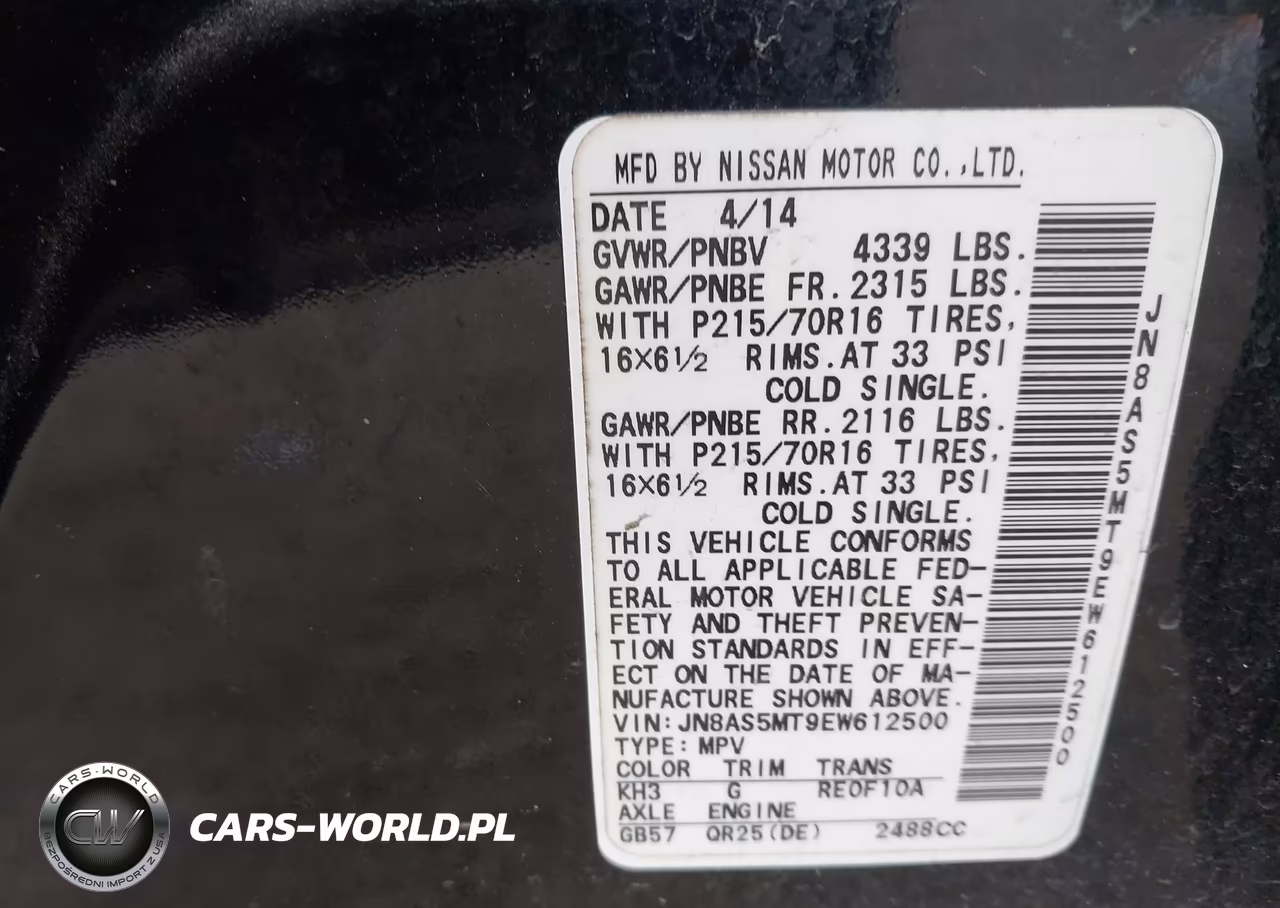 2014 Nissan Rogue Select S VIN:JN8AS5MT9EW612500 - 9