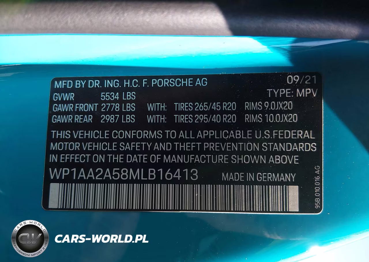 2021 Porsche Macan VIN:WP1AA2A58MLB16413 - 9