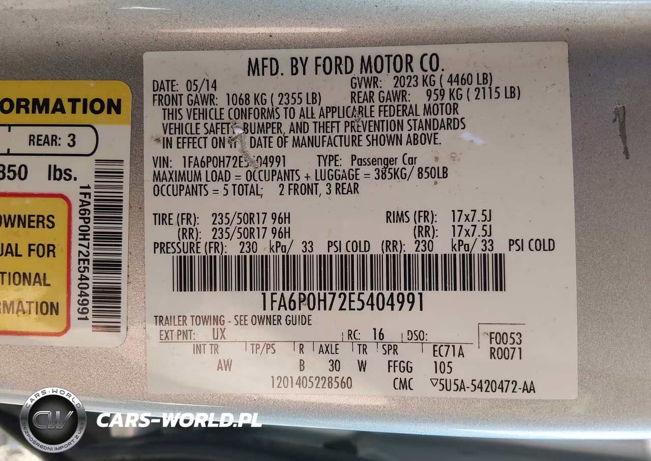 2014 Ford Fusion Se VIN:1FA6P0H72E5404991 - 9