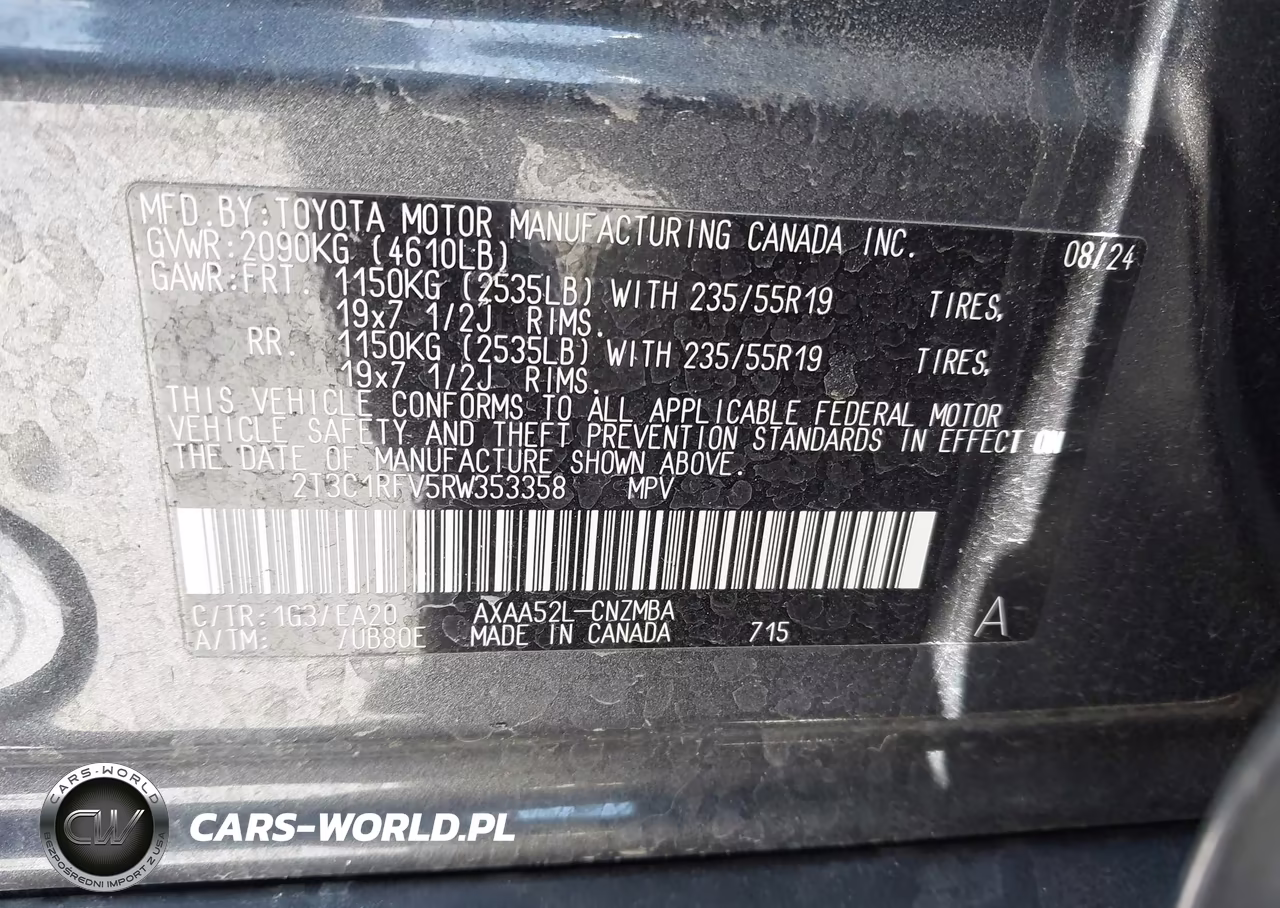 2024 Toyota Rav4 Xle Premium VIN:2T3C1RFV5RW353358 - 9