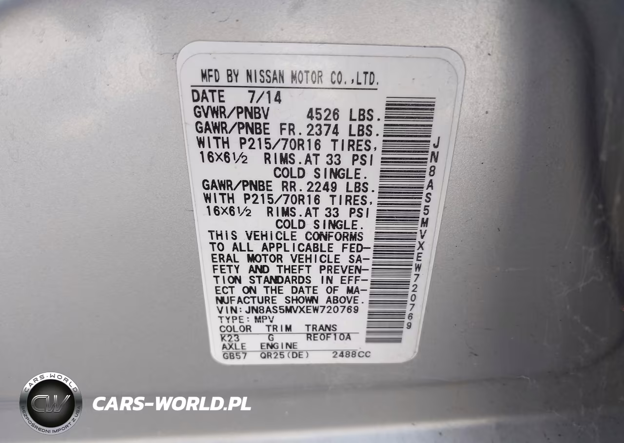 2014 Nissan Rogue Select S VIN:JN8AS5MVXEW720769 - 9