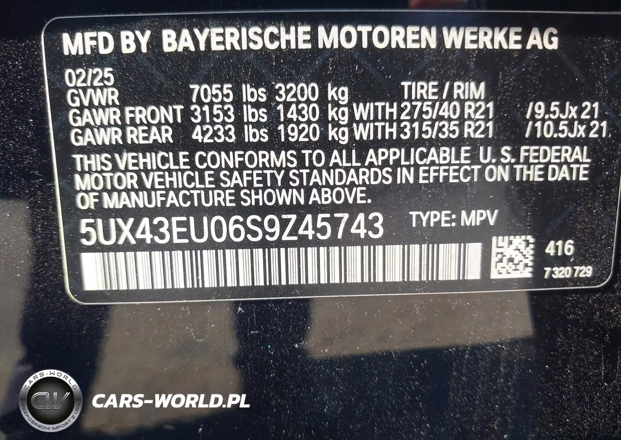 2025 BMW X5 Phev xDrive50E VIN:5UX43EU06S9Z45743 - 9