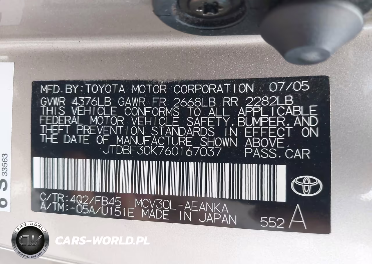 2006 Toyota Camry Le V6-Xle V6 VIN:JTDBF30K760167037 - 9