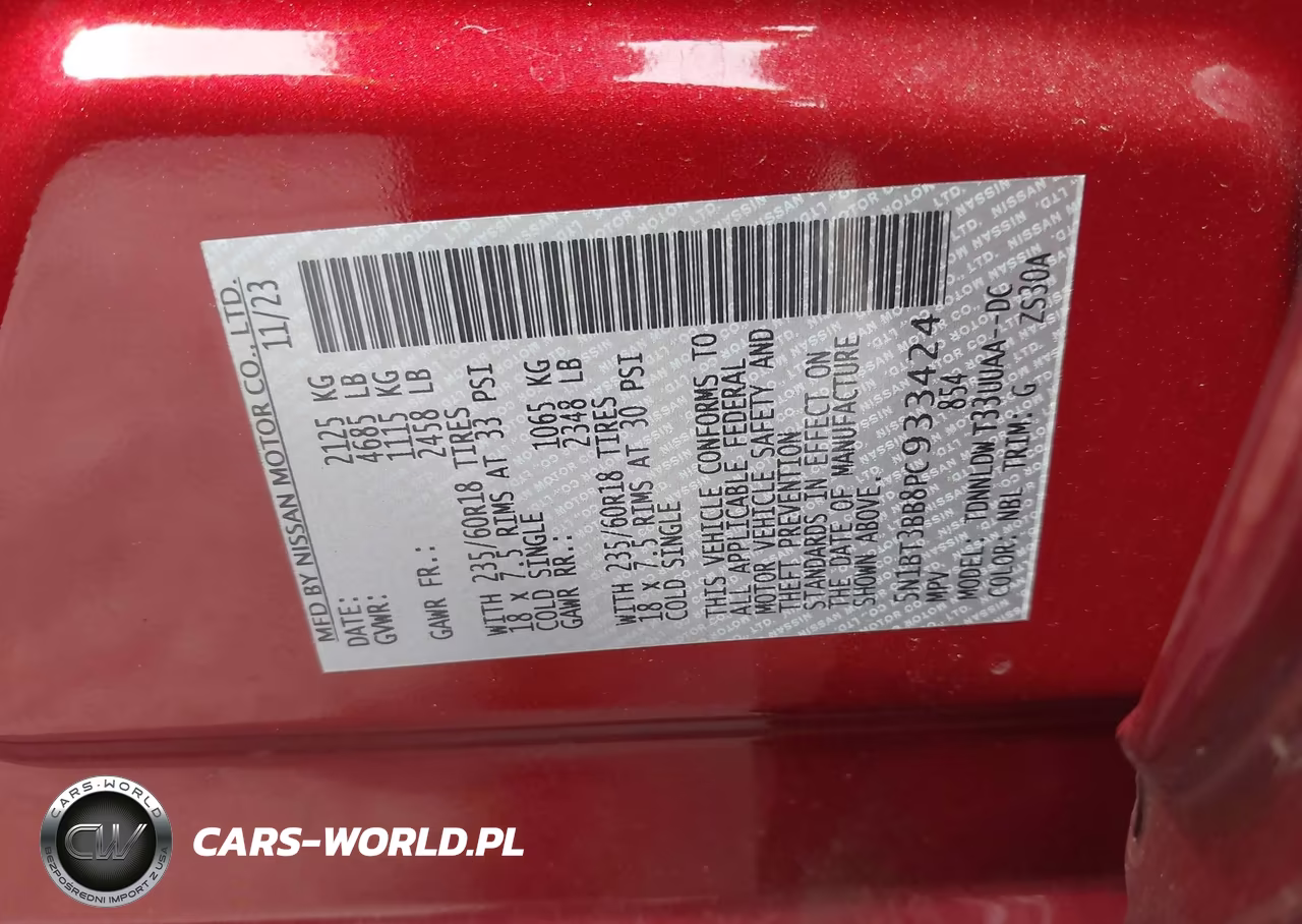 2023 Nissan Rogue Sv Intelligent Awd VIN:5N1BT3BB8PC933424 - 9