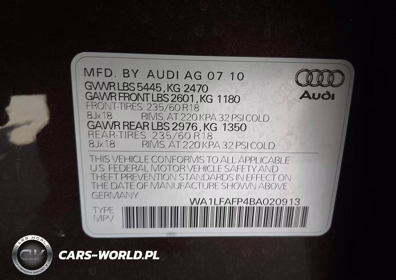 2011 Audi Q5 2.0T Premium VIN:WA1LFAFP4BA020913 - 9