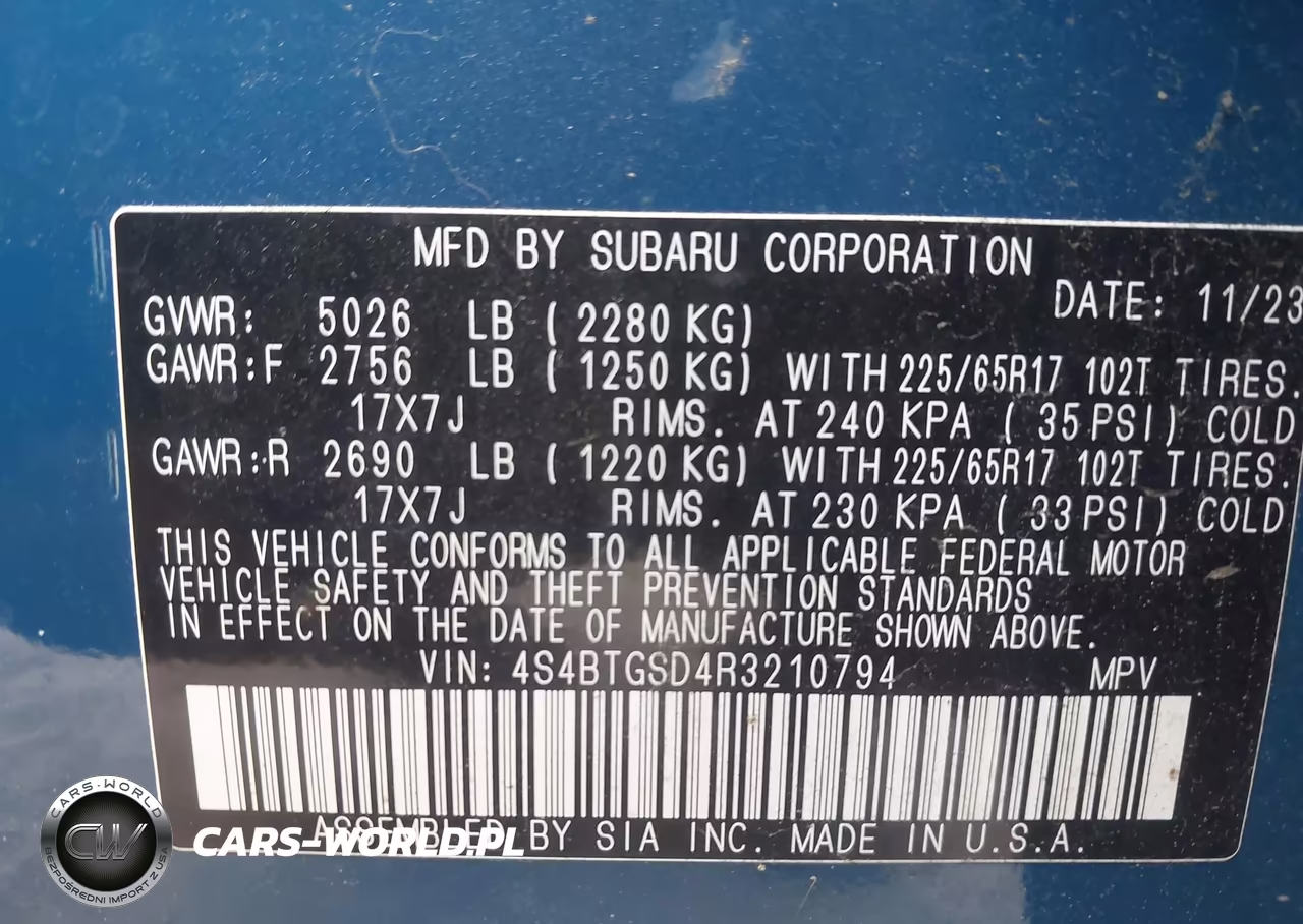 2024 Subaru Outback Wilderness VIN:4S4BTGSD4R3210794 - 9
