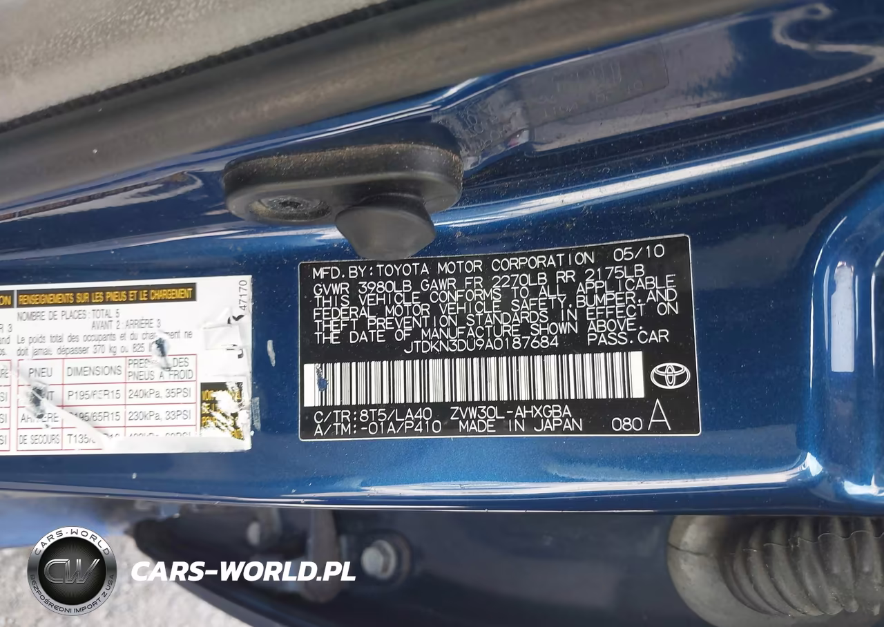 2010 Toyota Prius Iv VIN:JTDKN3DU9A0187684 - 9