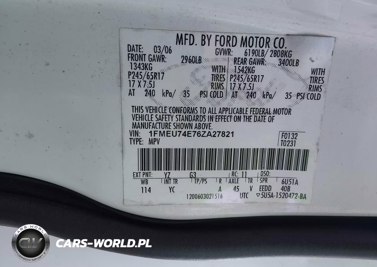 2006 Ford Explorer Eddie Bauer VIN:1FMEU74E76ZA27821 - 9