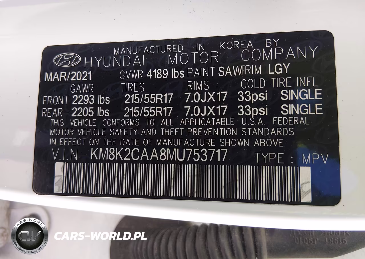 2021 Hyundai Kona Sel VIN:KM8K2CAA8MU753717 - 9