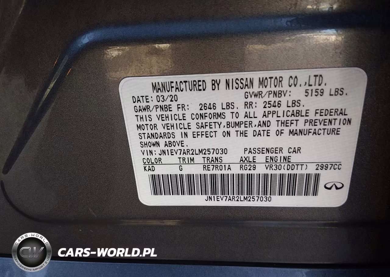 2020 Infiniti Q50 Luxe Awd VIN:JN1EV7AR2LM257030 - 9
