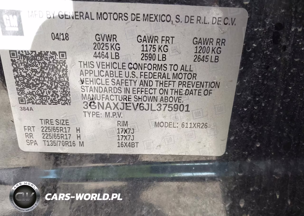 2018 Chevrolet Equinox Lt VIN:3GNAXJEV6JL375901 - 9