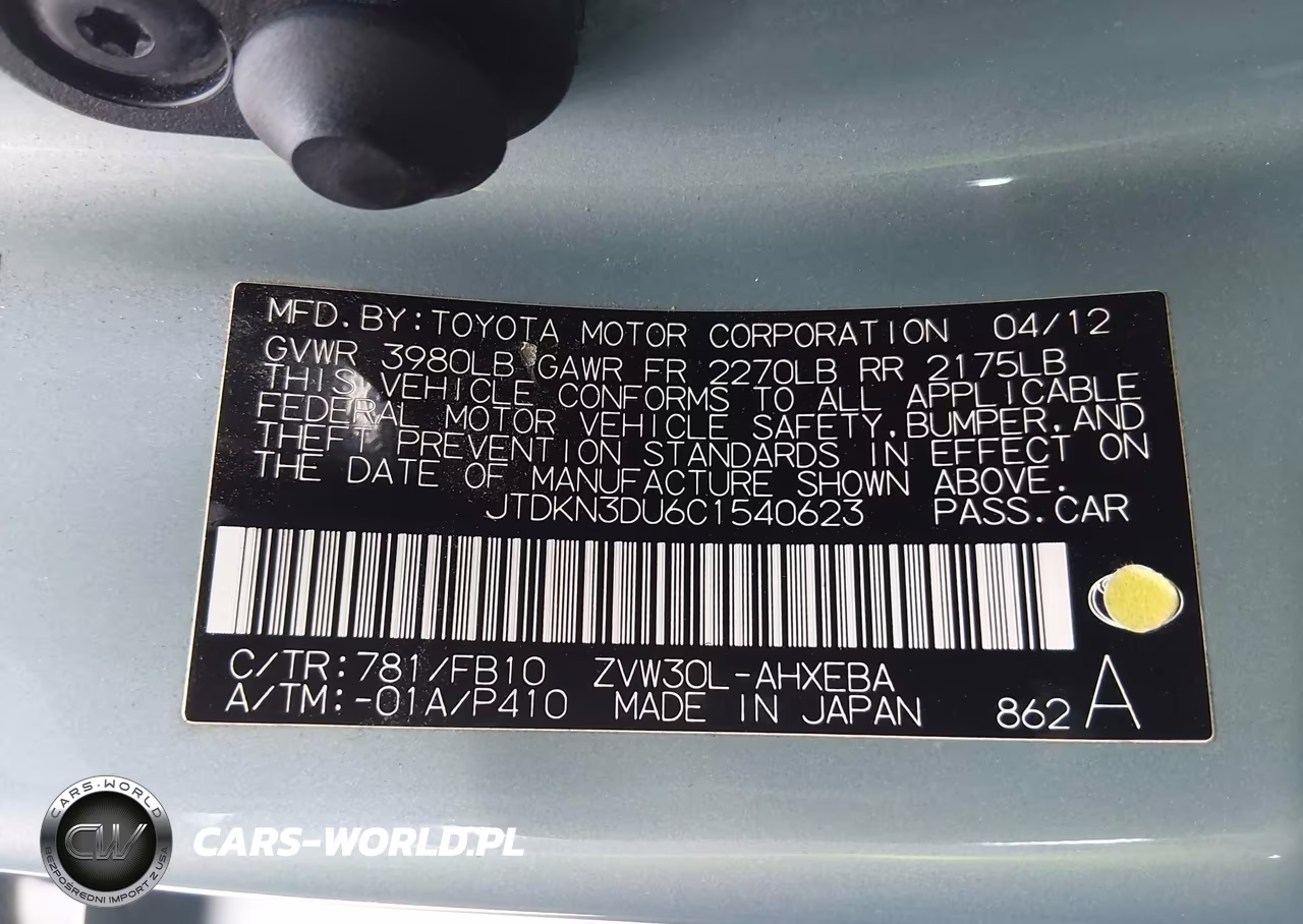 2012 Toyota Prius VIN:JPDKN3DU6C1540623 - 9