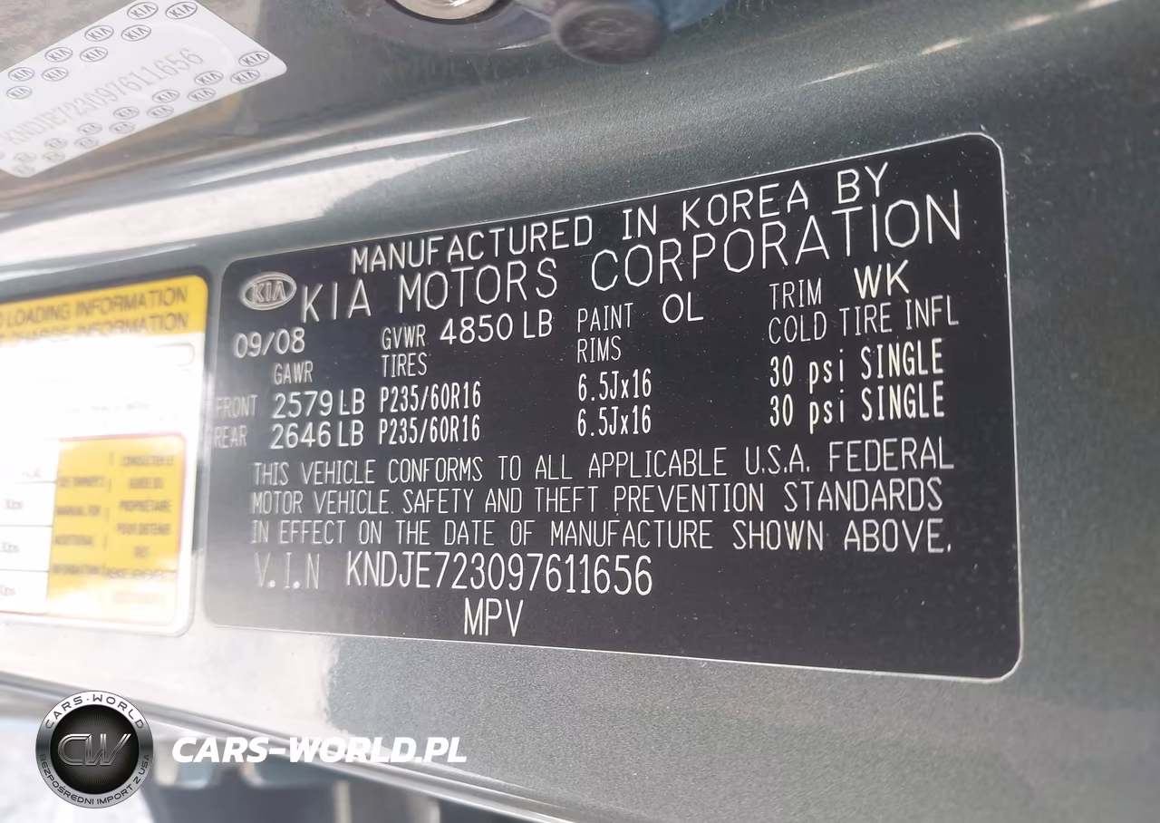2009 Kia Sportage Lx V6 VIN:KNDJE723097611656 - 9