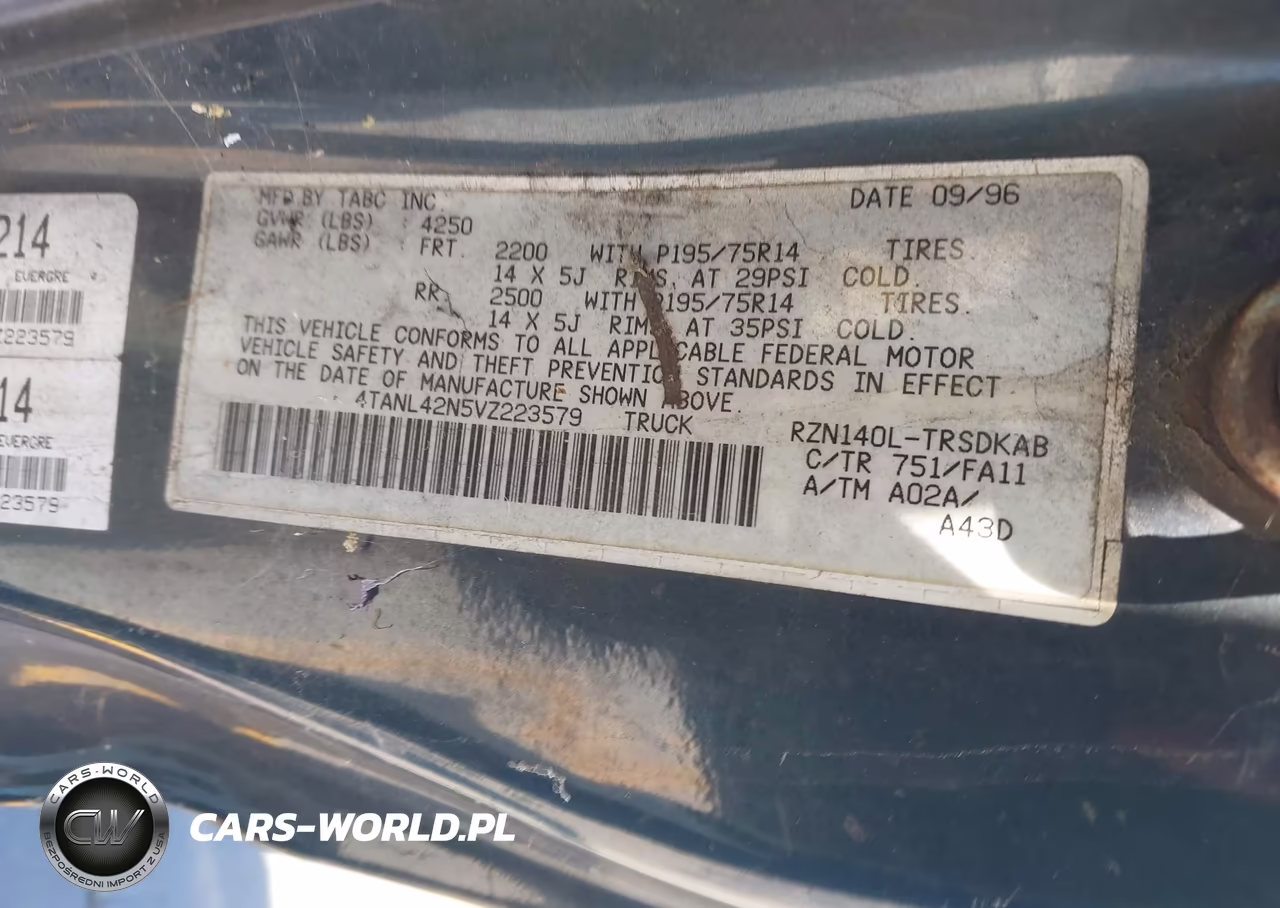 1997 Toyota Tacoma VIN:4TANL42N5VZ223579 - 9
