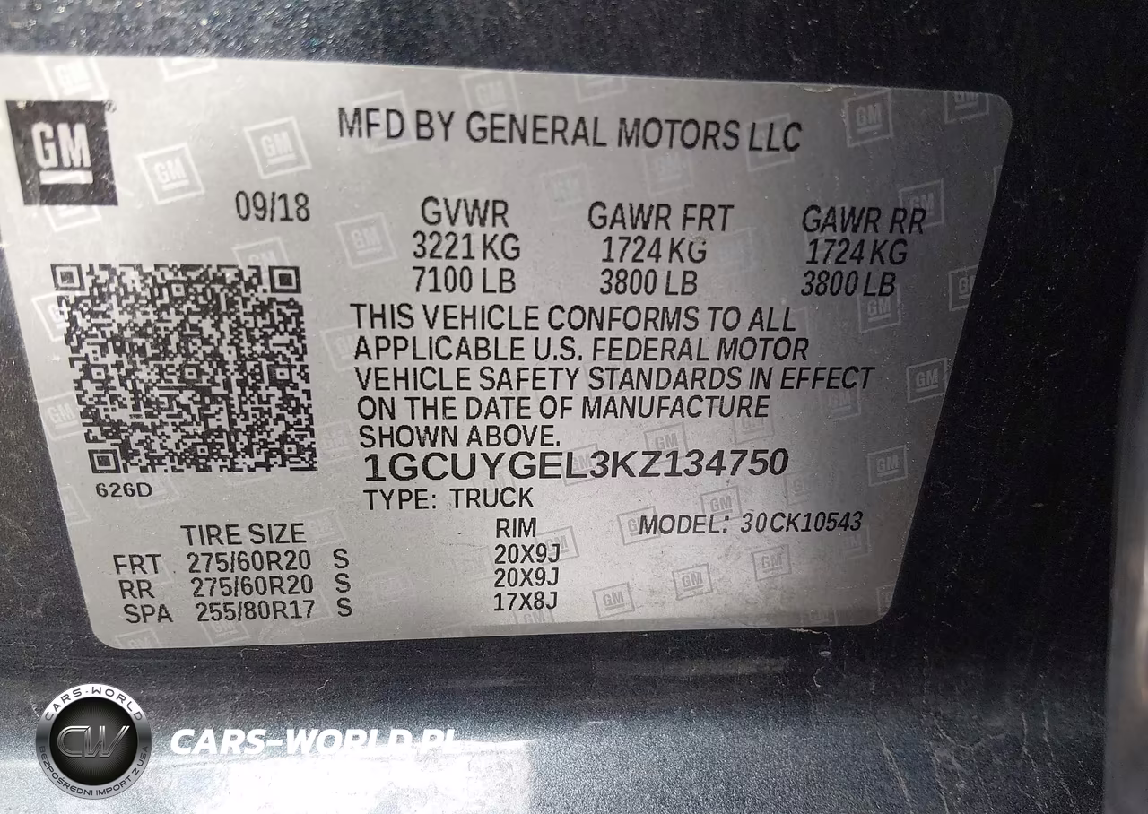 2019 Chevrolet Silverado 1500 Ltz VIN:1GCUYGEL3KZ134750 - 9