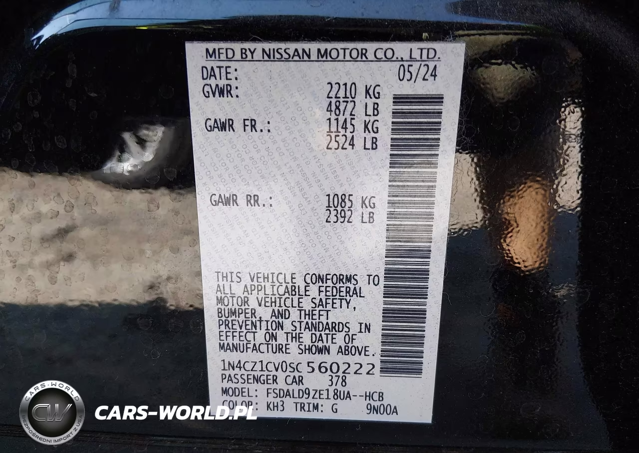 2025 Nissan Leaf Sv Plus VIN:1N4CZ1CV0SC560222 - 9