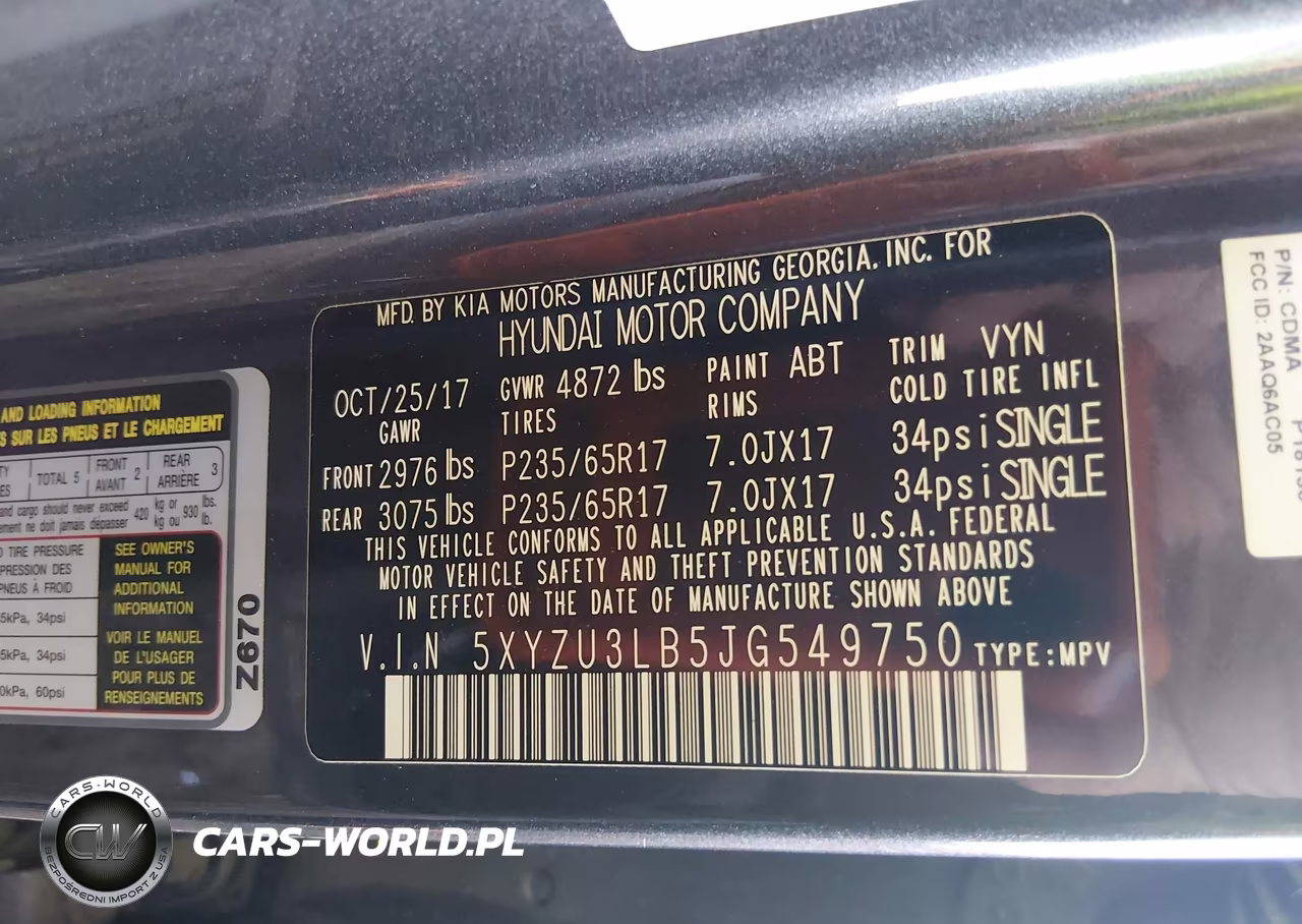2018 Hyundai Santa Fe Sport 2.4L VIN:5XYZU3LB5JG549750 - 9