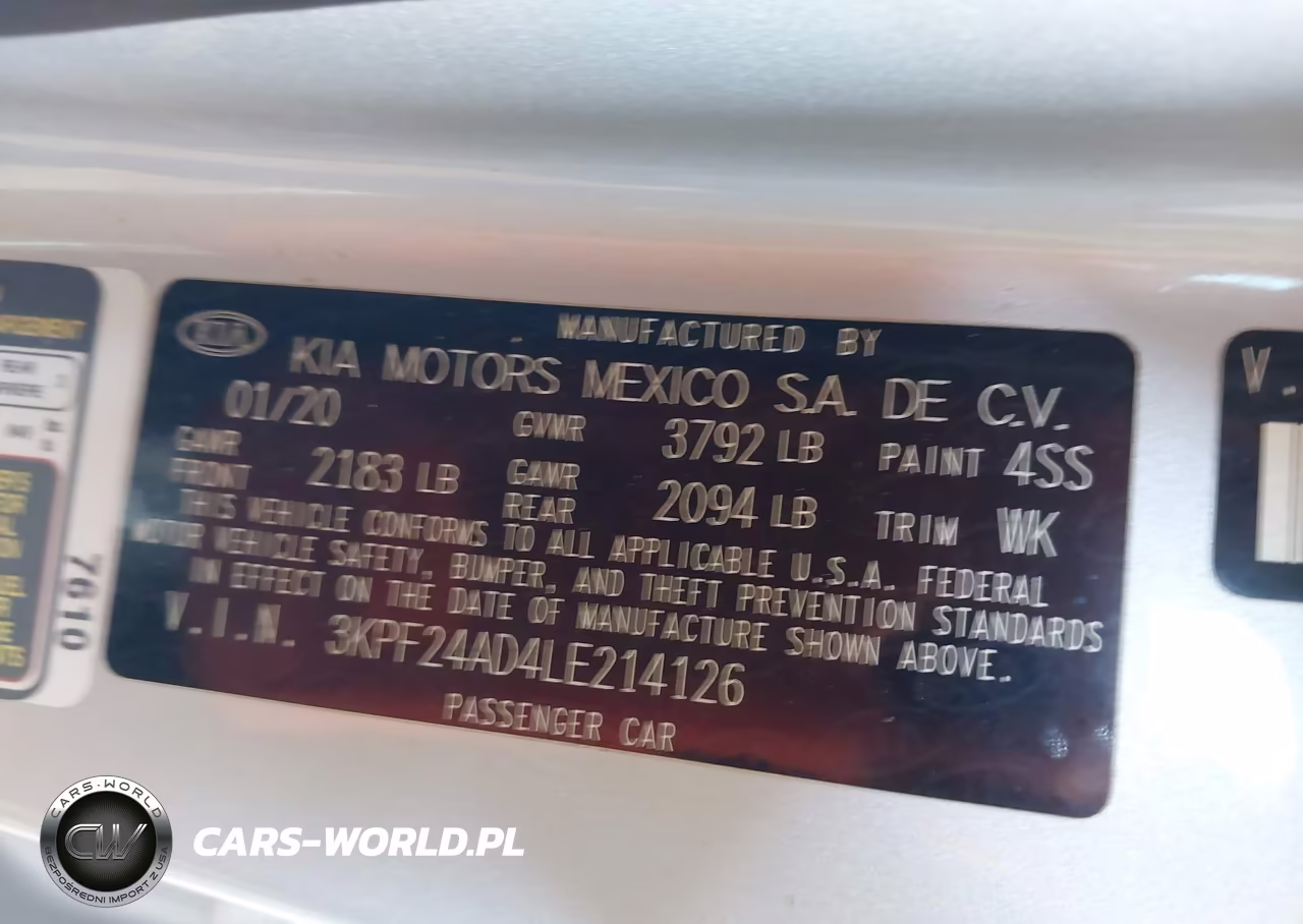 2020 Kia Forte Lxs VIN:3KPF24AD4LE214126 - 8