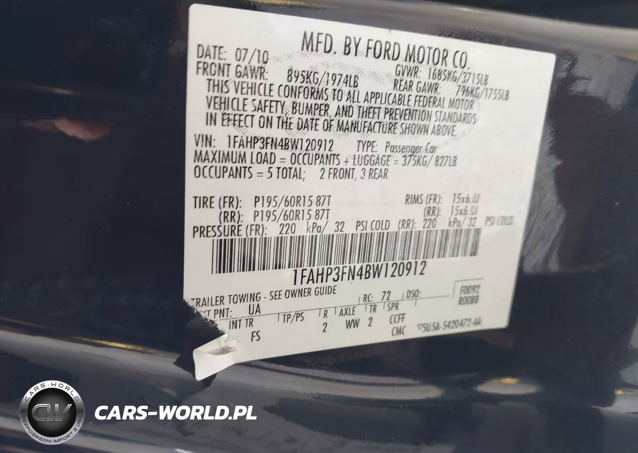 2011 Ford Focus Se VIN:1FAHP3FN4BW120912 - 9