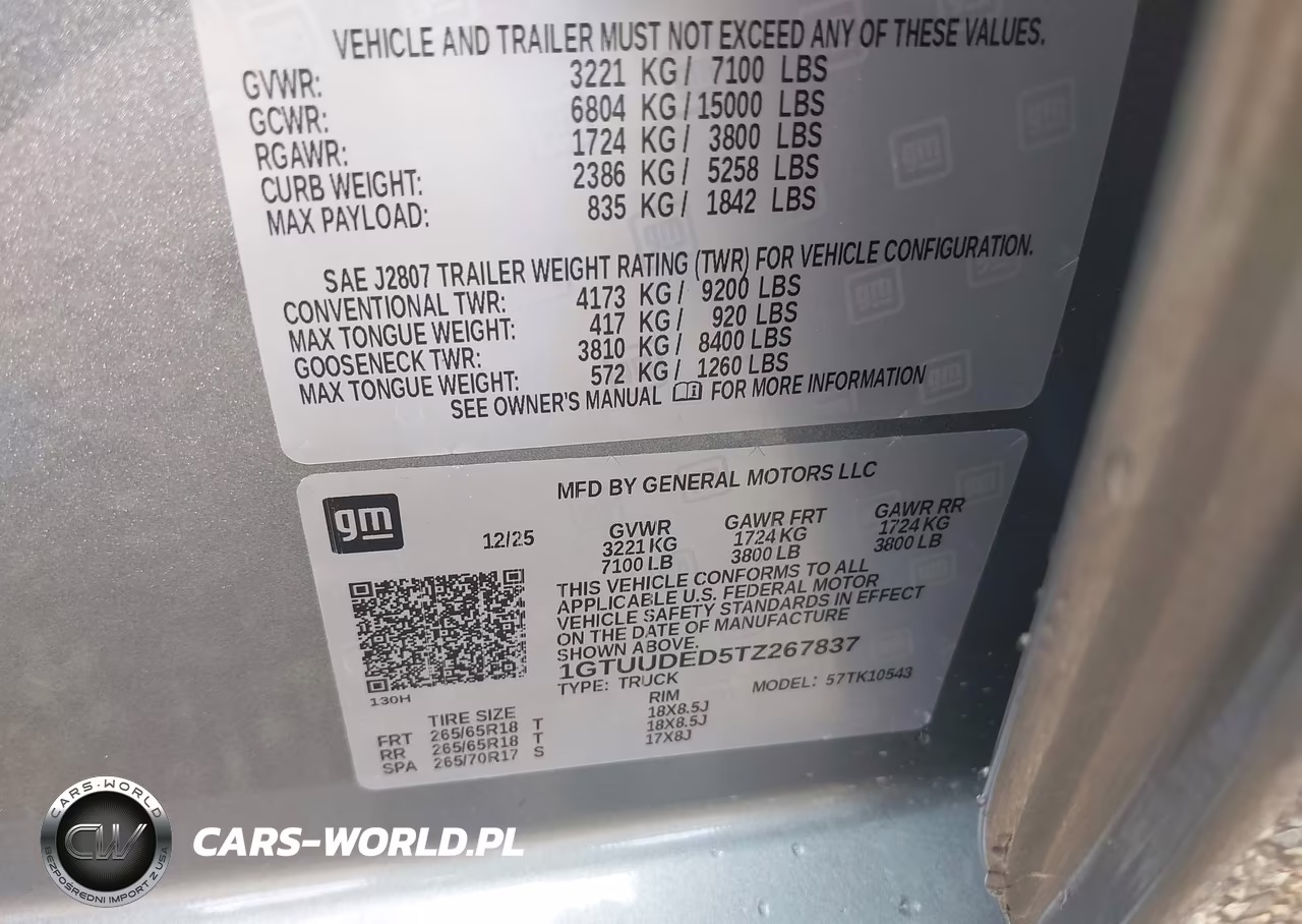 2026 GMC Sierra 1500 , Short Bed, Slt, 4Wd VIN:1GTUUDED5TZ267837 - 9