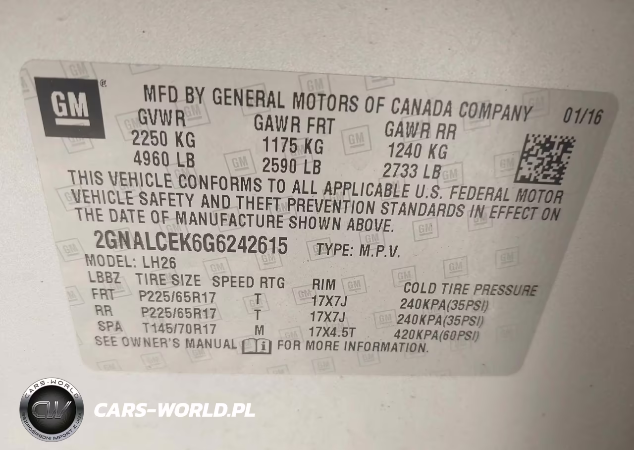 2016 Chevrolet Equinox Lt VIN:2GNALCEK6G6242615 - 9
