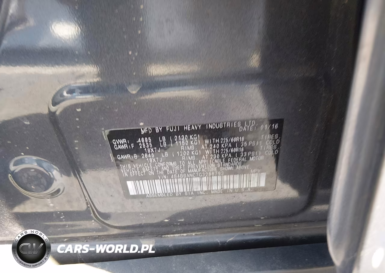 2016 Subaru Outback 2.5I Limited VIN:4S4BSANC7G3288793 - 9