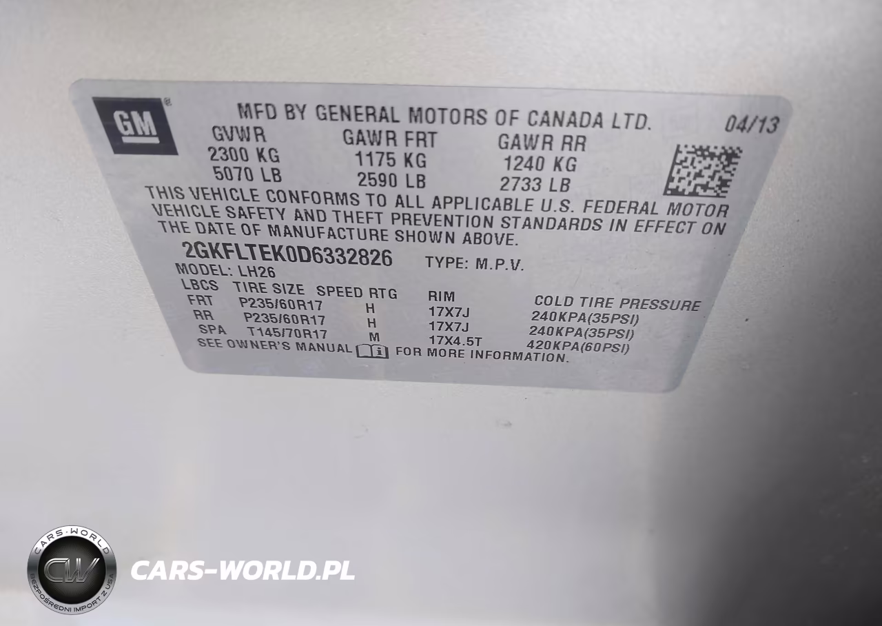 2013 GMC Terrain Sle-2 VIN:2GKFLTEK0D6332826 - 9