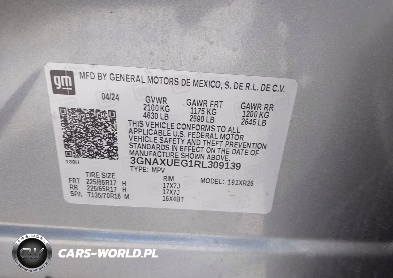 2024 Chevrolet Equinox Awd Lt VIN:3GNAXUEG1RL309139 - 9