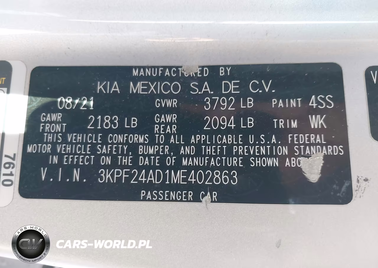 2021 Kia Forte Lxs VIN:3KPF24AD1ME402863 - 9