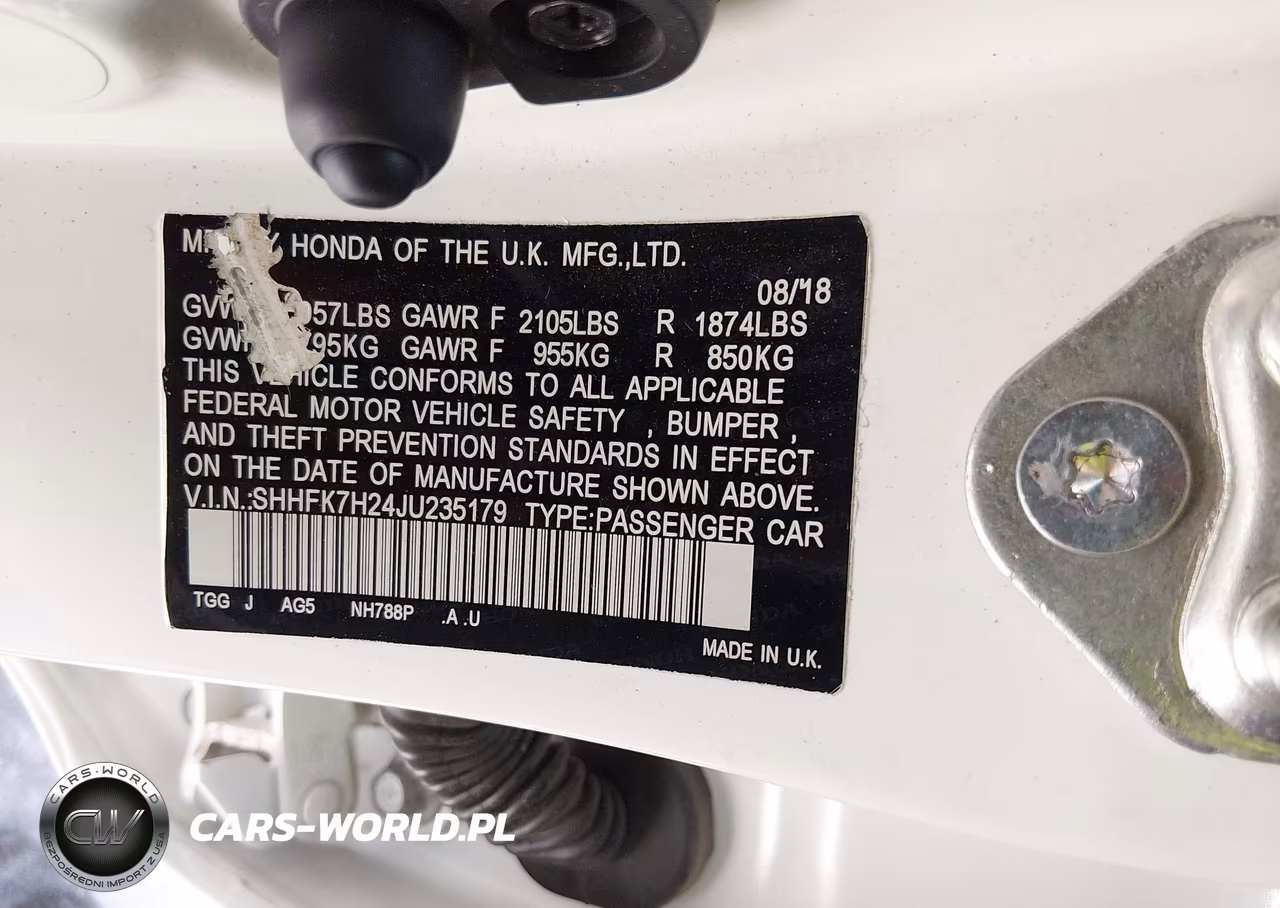2018 Honda Civic Lx VIN:SHHFK7H24JU235179 - 9