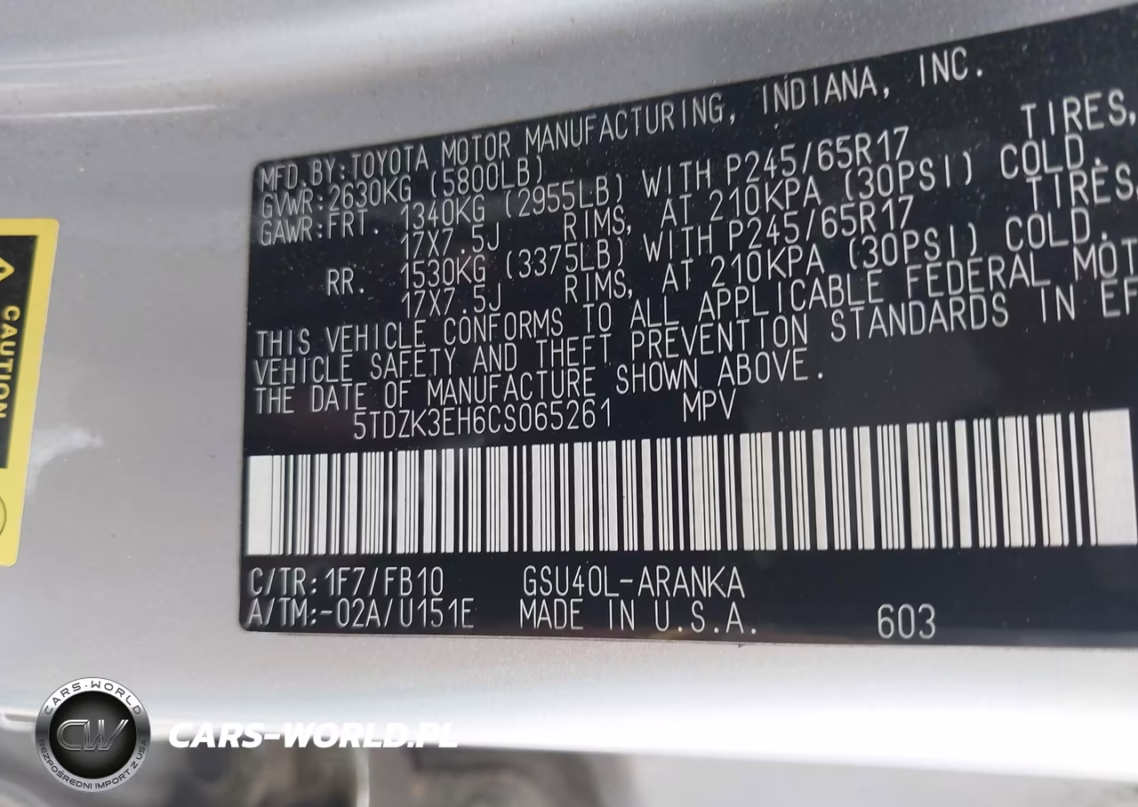 2012 Toyota Highlander Base V6-Se V6 VIN:5TDZK3EH6CS065261 - 9