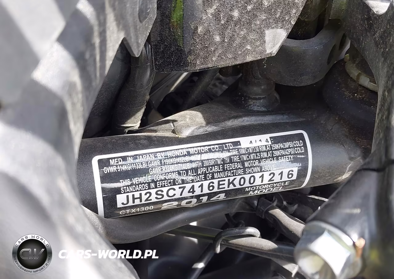 2014 Honda Ctx1300 VIN:JH2SC7416EK001216 - 10