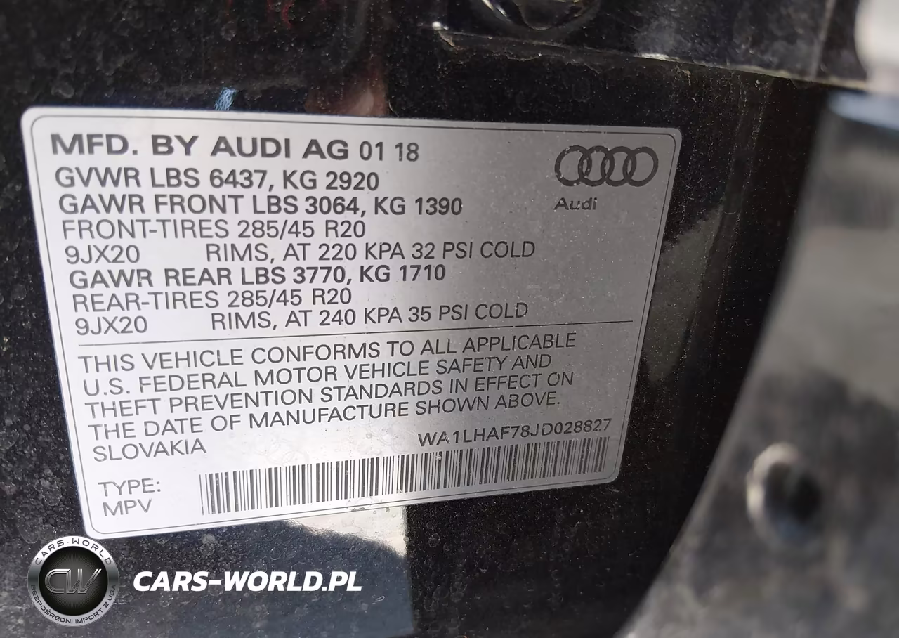 2018 Audi Q7 2.0T Premium VIN:WA1LHAF78JD028827 - 9