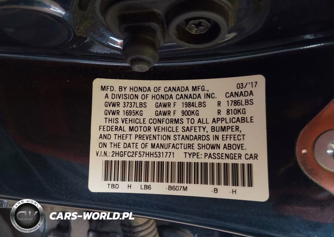 2017 Honda Civic Lx VIN:2HGFC2F57HH531771 - 9