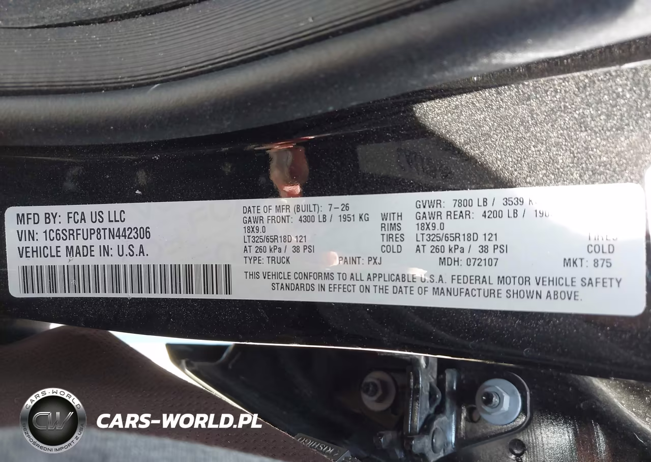 2026 Ram 1500 VIN:1C6SRFUP8TN442306 - 9