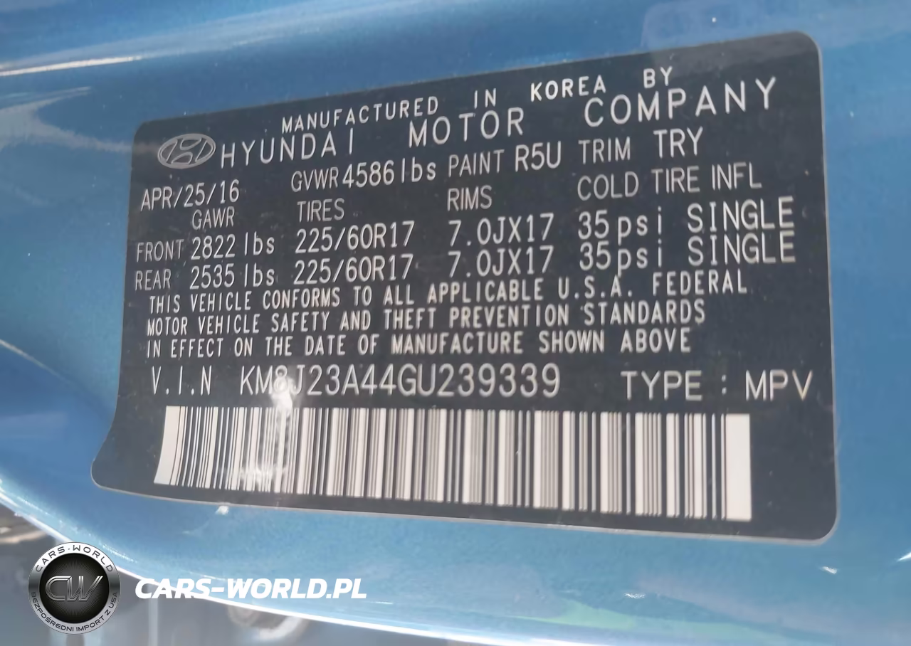 2016 Hyundai Tucson Se VIN:KM8J23A44GU239339 - 9
