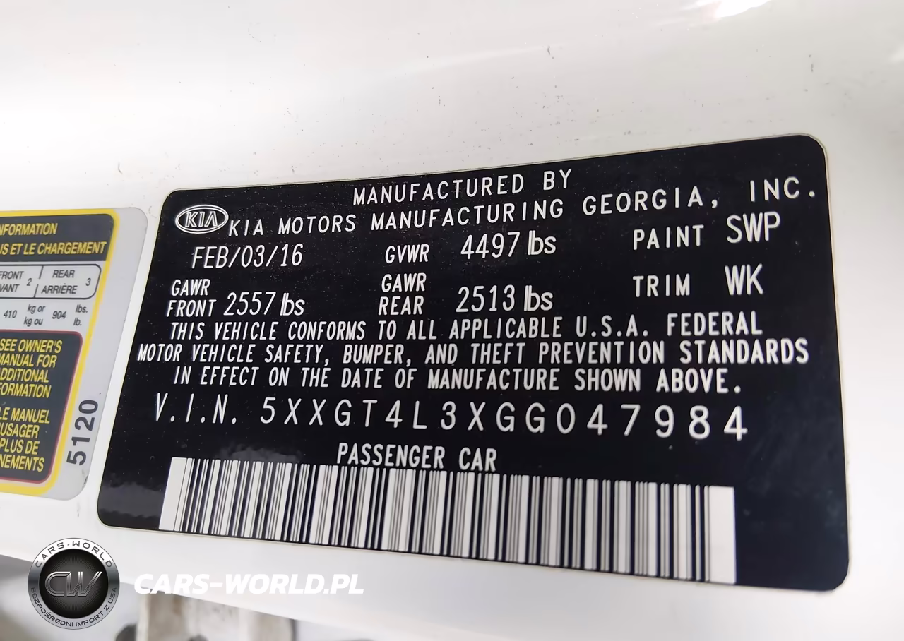 2016 Kia Optima Lx VIN:5XXGT4L3XGG047984 - 9