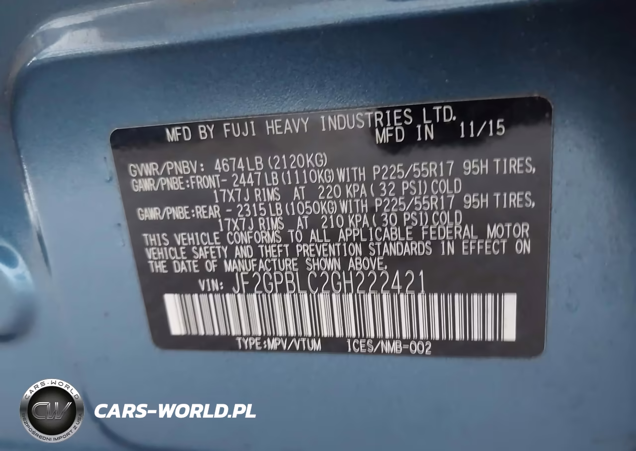 2016 Subaru Crosstrek Hybrid Touring VIN:JF2GPBLC2GH222421 - 9