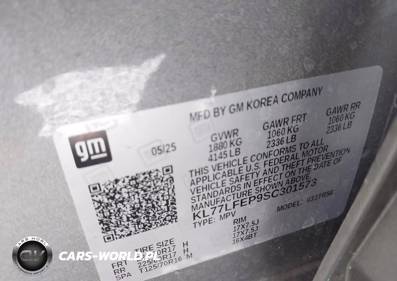 2025 Chevrolet Trax Fwd Ls VIN:KL77LFEP9SC301573 - 9