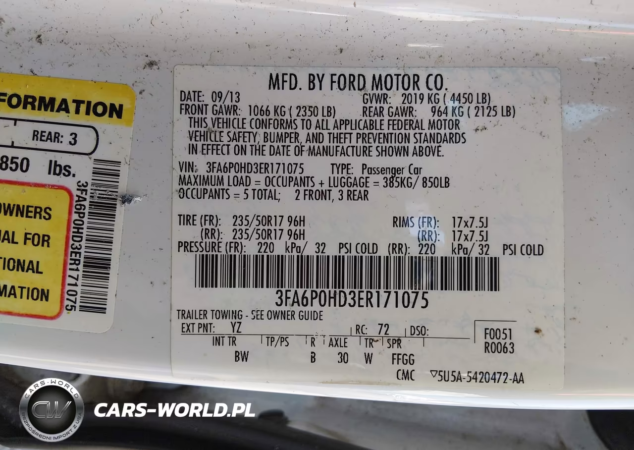 2014 Ford Fusion Se VIN:3FA6P0HD3ER171075 - 9