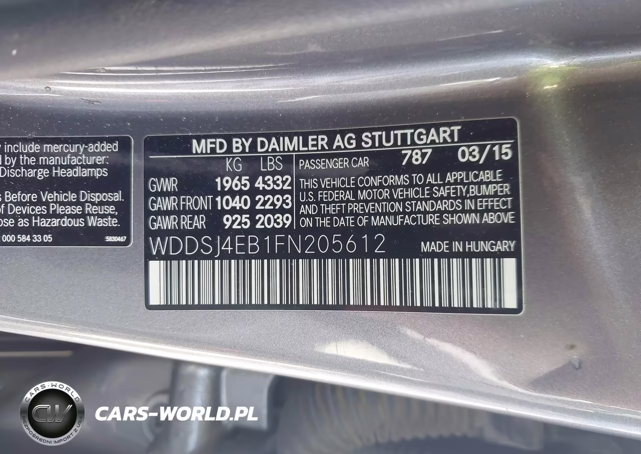 2015 Mercedes-Benz Cla 250 VIN:WDDSJ4EB1FN205612 - 9