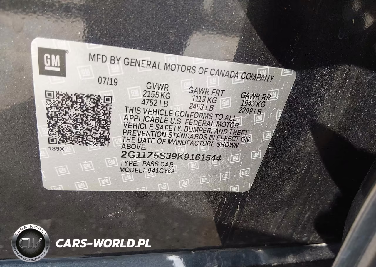 2019 Chevrolet Impala Lt VIN:2G11Z5S39K9161544 - 9