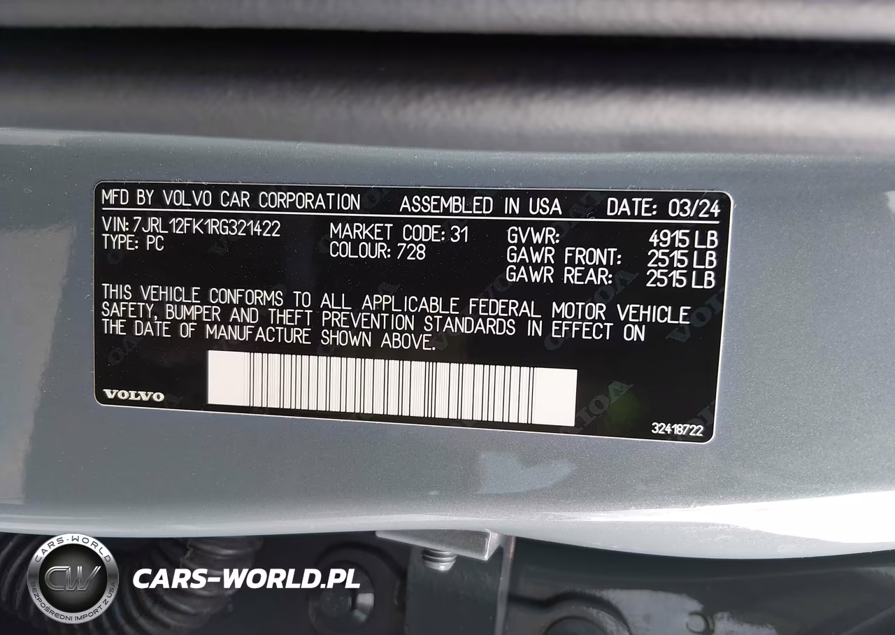 2024 Volvo S60 B5 Core Dark Theme VIN:7JRL12FK1RG321422 - 9