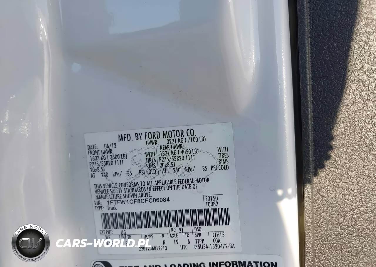 2012 Ford F-150 Platinum VIN:1FTFW1CF8CFC06084 - 9