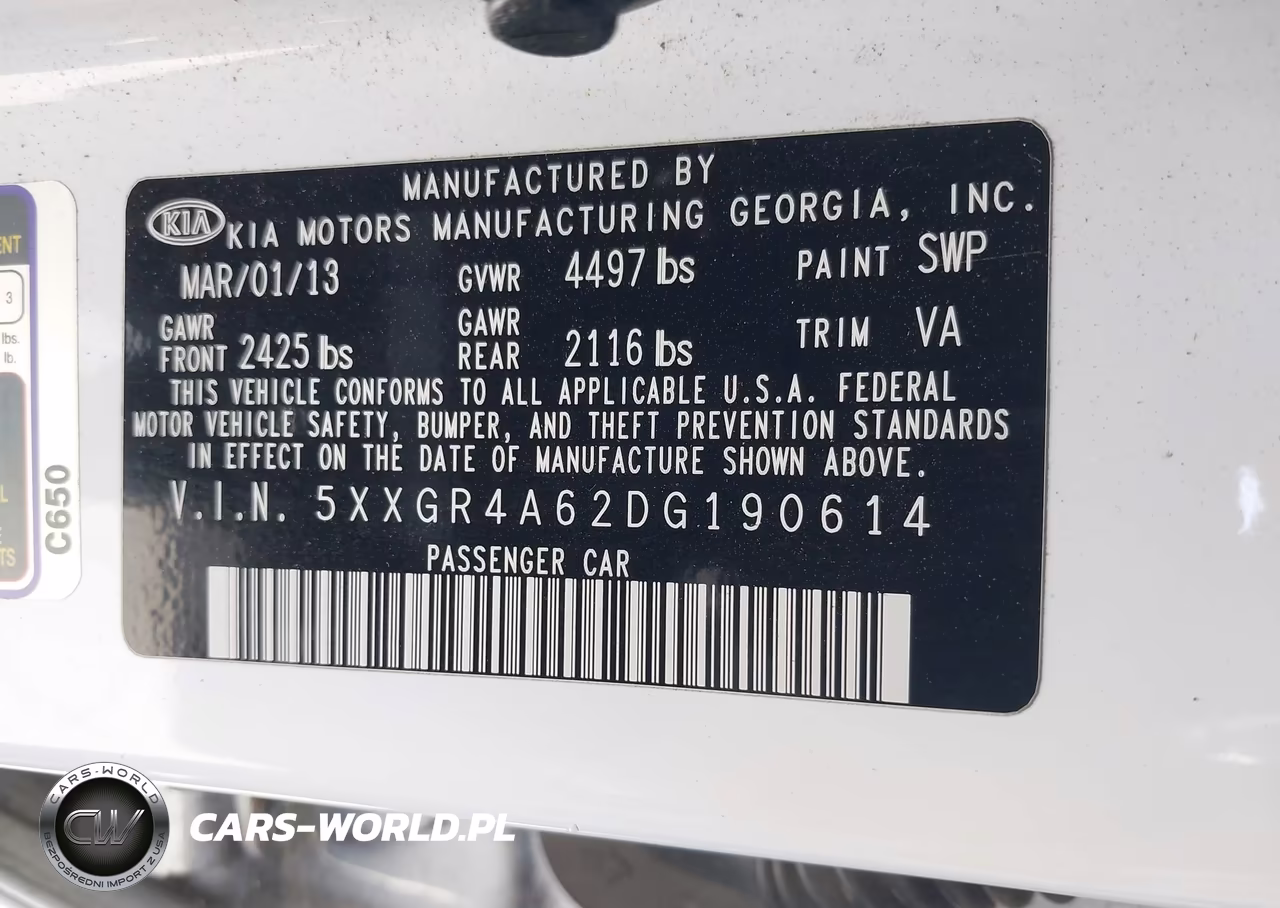 2013 Kia Optima Sx VIN:5XXGR4A62DG190614 - 9