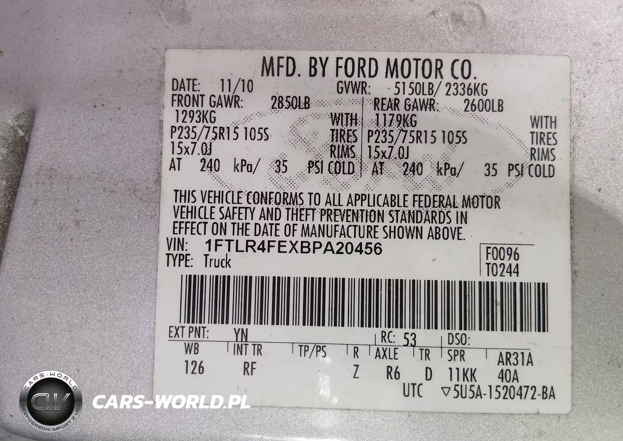 2011 Ford Ranger Xlt VIN:1FTLR4FEXBPA20456 - 9