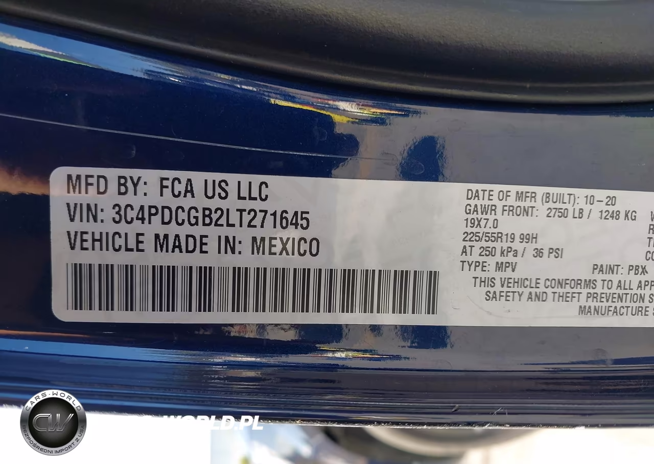 2020 Dodge Journey Crossroad VIN:3C4PDCGB2LT271645 - 9
