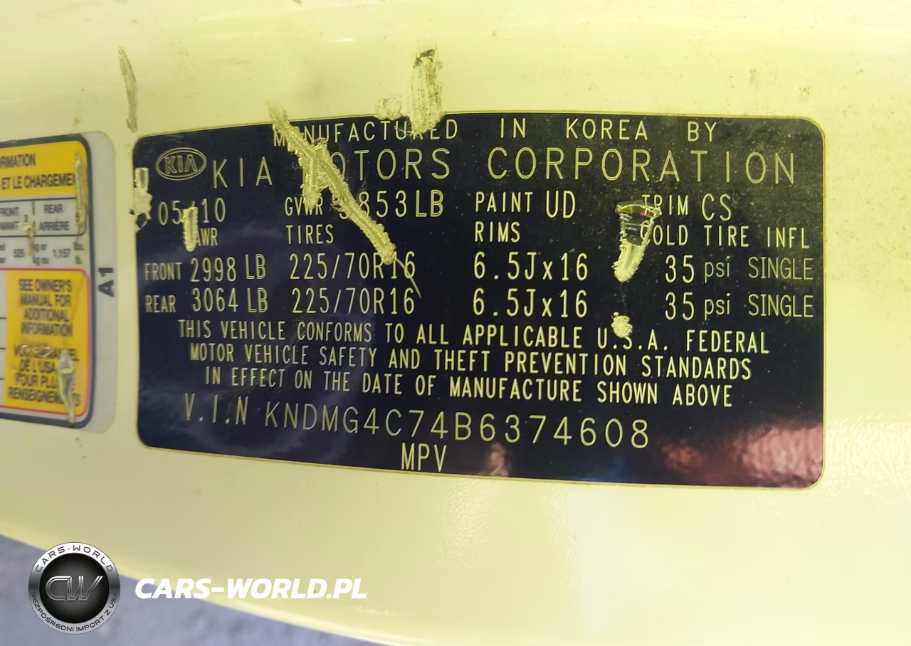 2011 Kia Sedona Lx VIN:KNDMG4C74B6374608 - 9